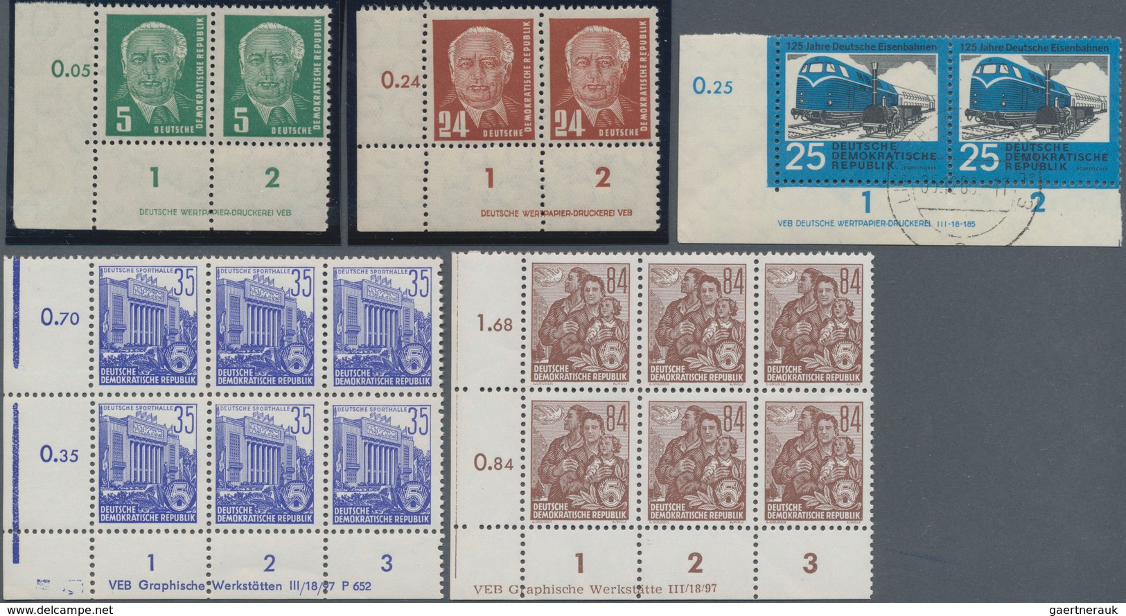 DDR: 1952/90, DRUCKVERMERKE Und DRUCKERZEICHEN. Sammlung Im Dicken Steckbuch, Postfrisch Und Gestemp - Collections