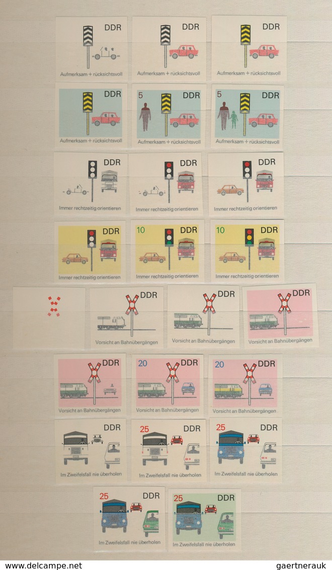 DDR: 1967/1974, Prachtsammlung Mit Ca. 780 Verschiedenen Ungezähnten PHASENDRUCKEN Davon Ca. 195 End - Collections