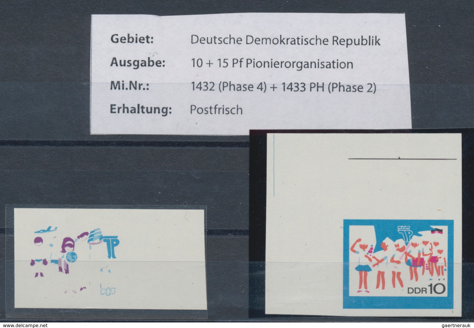 DDR: PHASENDRUCKE: 1968/70 Ca., Nette Partie Von Gesamt 8 Geschnittenen Phasendrucken Wie Folgt: 143 - Sammlungen