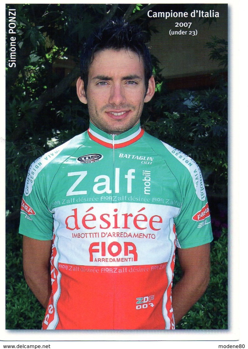 Cartes Postale Cyclisme Simone Ponzi 2007 - Radsport