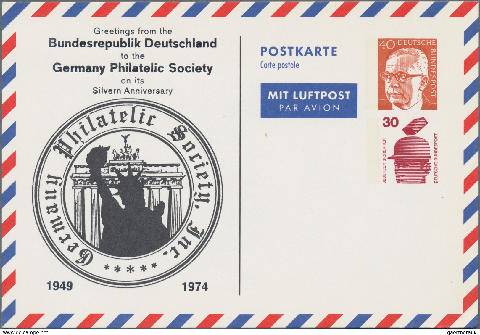 Bundesrepublik Und Berlin: Bundespost Und Berlin, Privatganzsachen: Heinemann Und Unfallverhütung, ü - Collections