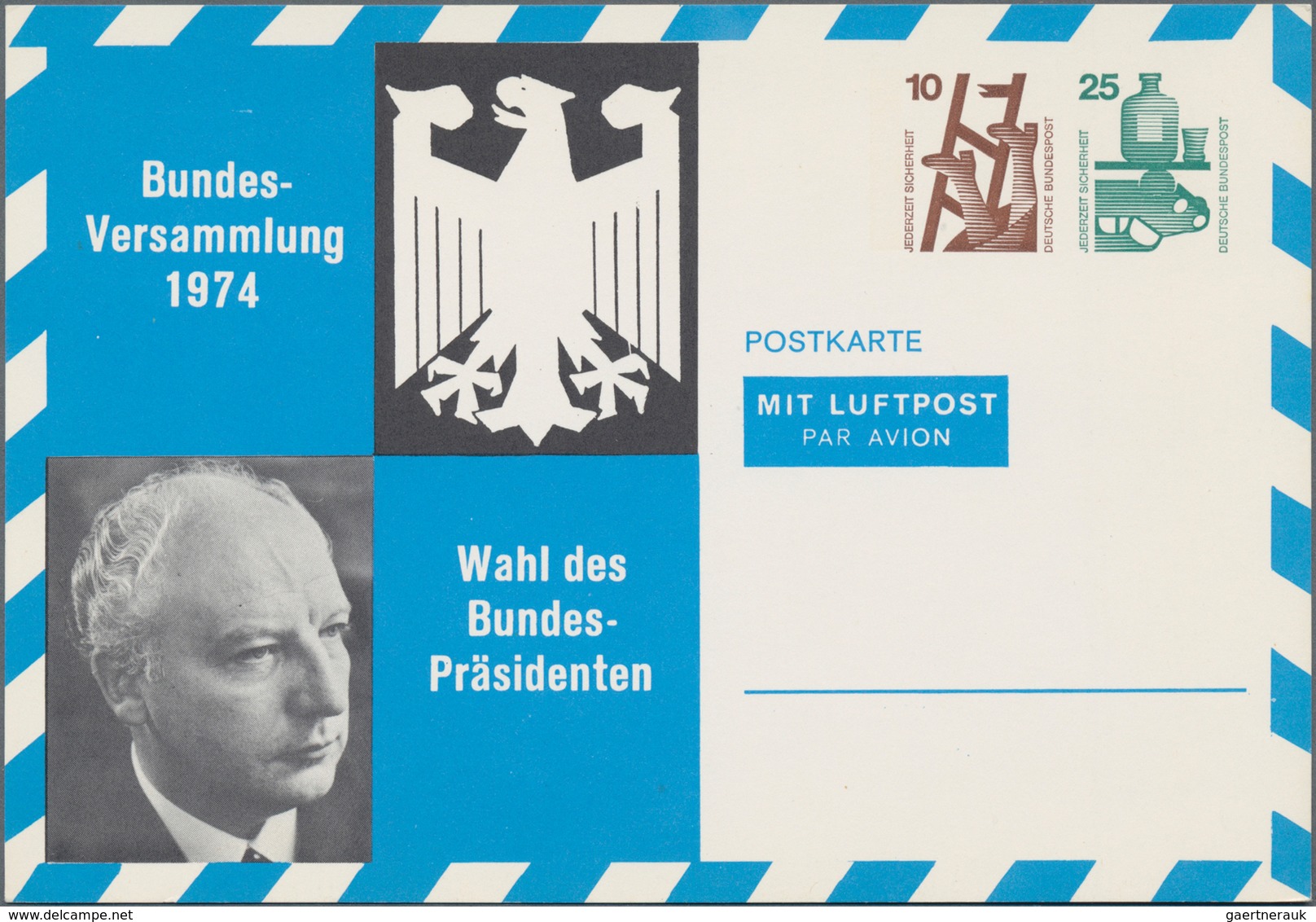 Bundesrepublik Und Berlin: Bundespost Und Berlin, Privatganzsachen: Heinemann Und Unfallverhütung, ü - Collections