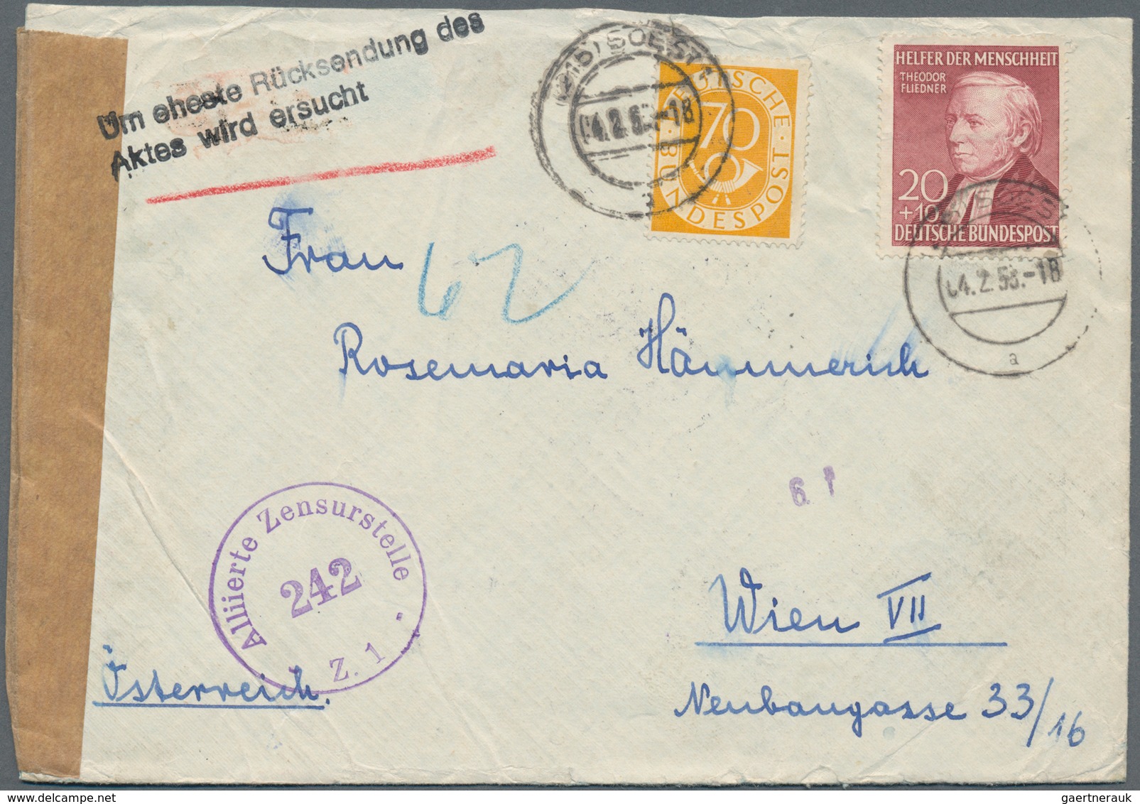 Bundesrepublik Und Berlin: 1947/1957, Partie Von 46 Briefen Und Karten (ab Ein Wenig Kontrollrat), M - Collections