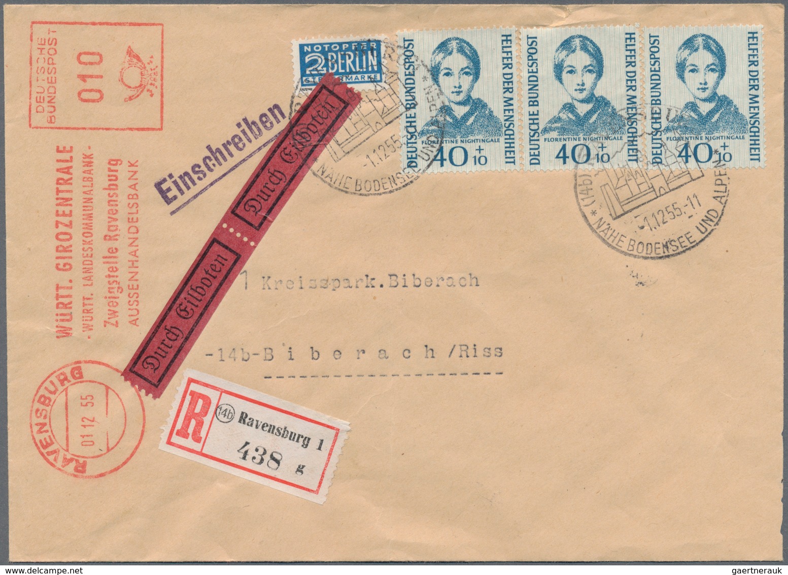 Bundesrepublik Und Berlin: 1948/1961, Partie Von 60 Briefen Und Karten, Dabei Etliche Nette Frankatu - Collections