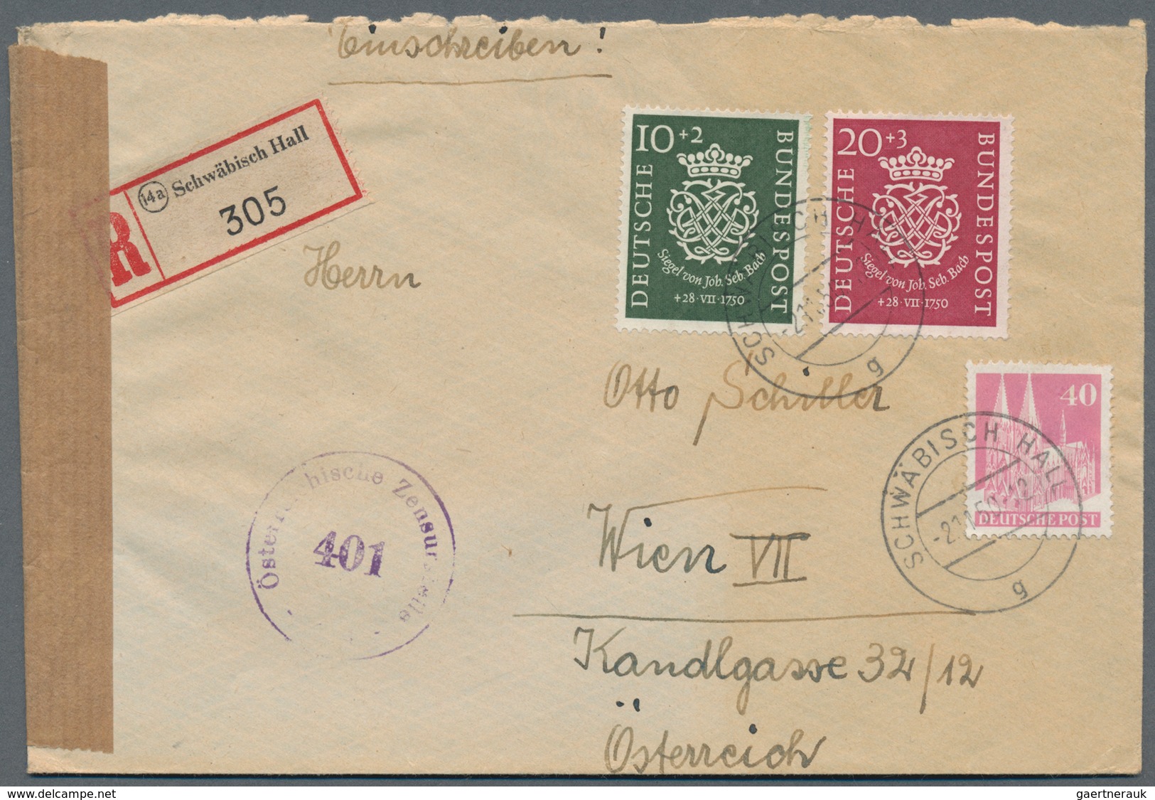 Bundesrepublik Und Berlin: 1949/1954, Lot Von Neun Briefen Mit Besseren Frankaturen Nach Österreich - Collections