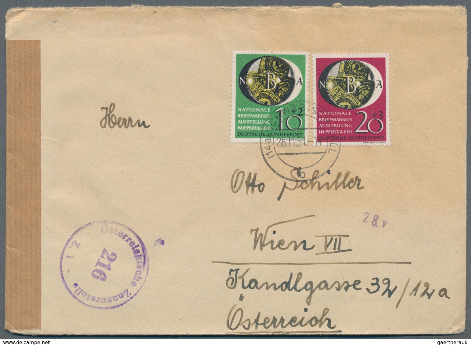 Bundesrepublik Und Berlin: 1949/1954, Lot Von Neun Briefen Mit Besseren Frankaturen Nach Österreich - Collections