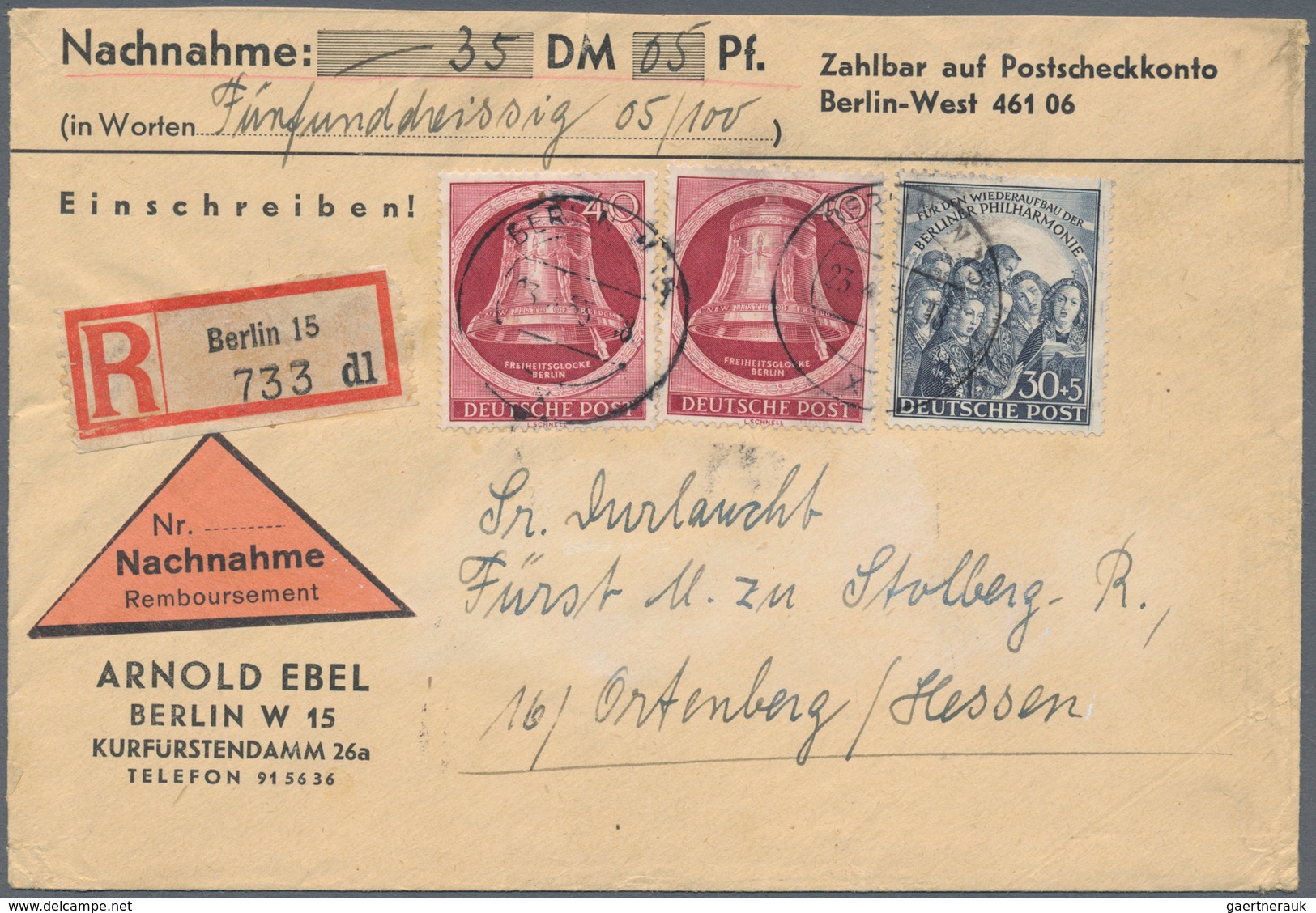 Berlin: 1945/1990, Umfassende Sammlung Von Ca. 1.420 Briefen Und Karten Ab Einigen Vorläufern Bis Hi - Lettres & Documents