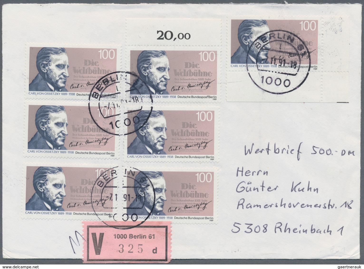 Berlin: 1945/1990, umfassende Sammlung von ca. 1.420 Briefen und Karten ab einigen Vorläufern bis hi