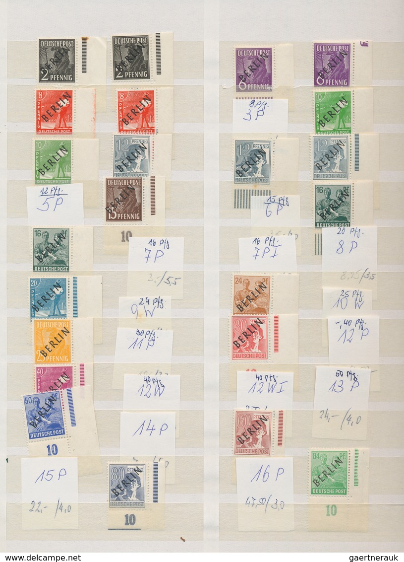 Berlin: 1948/1990, BOGENECKEN RECHTS UNTEN, Außergewöhnlicher Und Sehr Reichhaltiger Bestand Von Pos - Covers & Documents