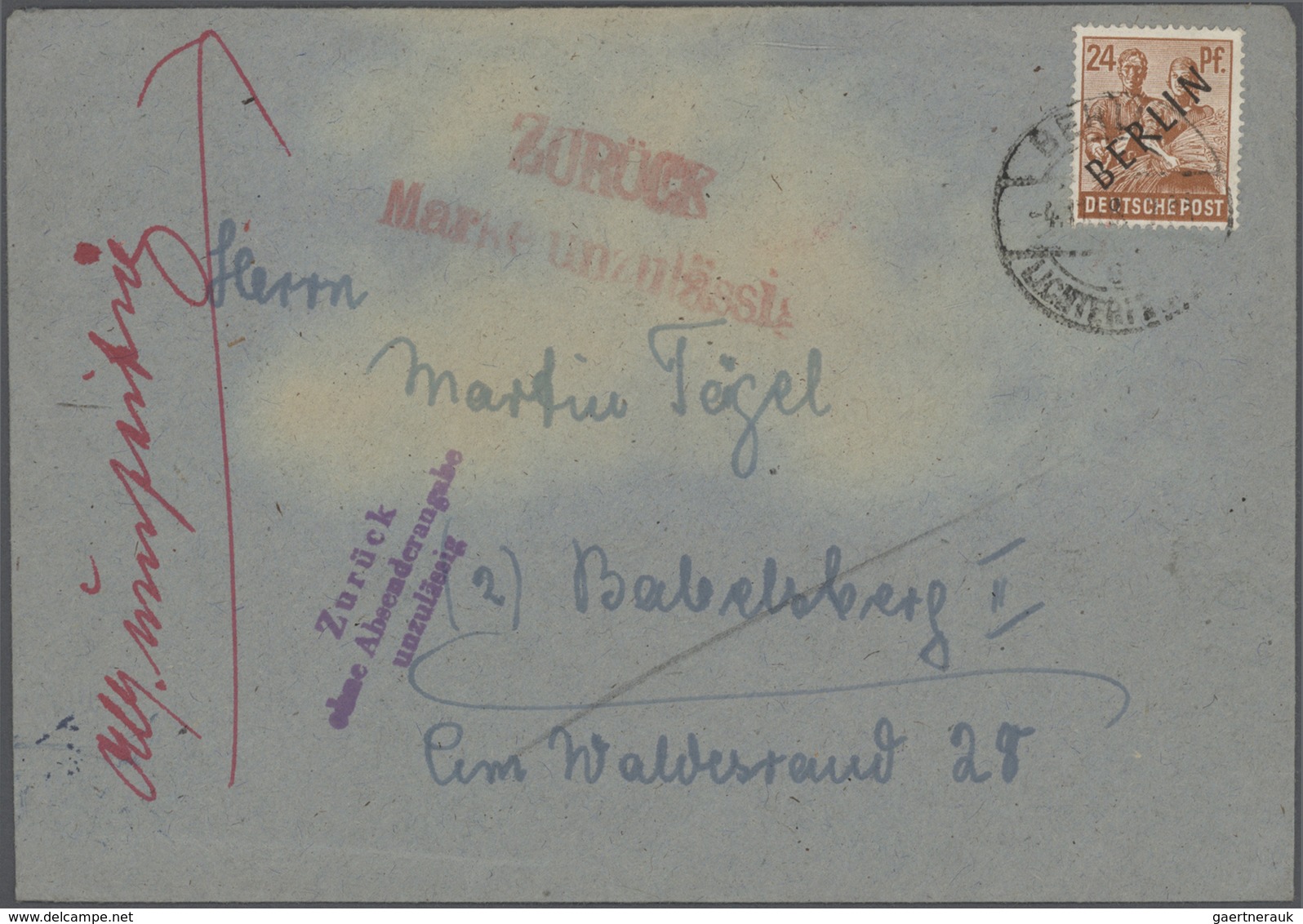 Berlin: 1948-1970, Schöne Partie Mit Rund 75 Briefen Und Belegen, Dabei Aufdruck-Ausgaben Auch In Mi - Lettres & Documents