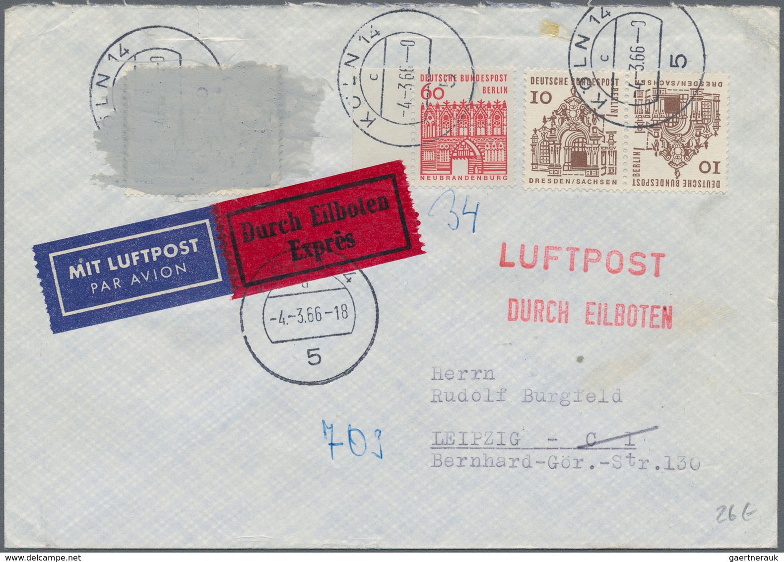 Berlin: 1948-1990, Netter Posten Mit Rund 250 Briefen, Belegen Und Ganzsachen, Ab Den Aufdruck-Ausga - Lettres & Documents