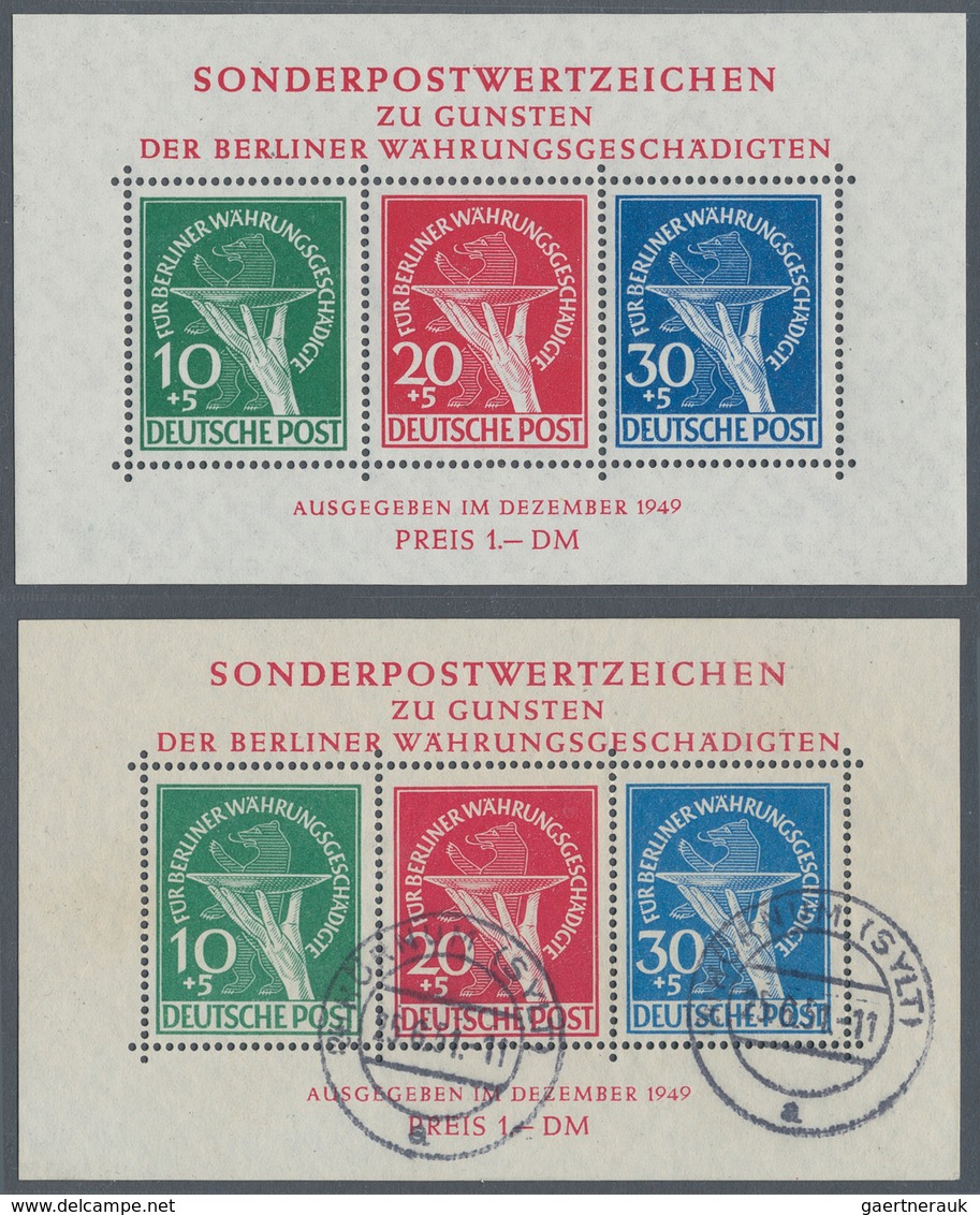 Berlin: 1949/1960, In Hauptnummern Postfrisch U. Gestempelt Fast Komplette Sammlung, Dazu Viele Mark - Lettres & Documents