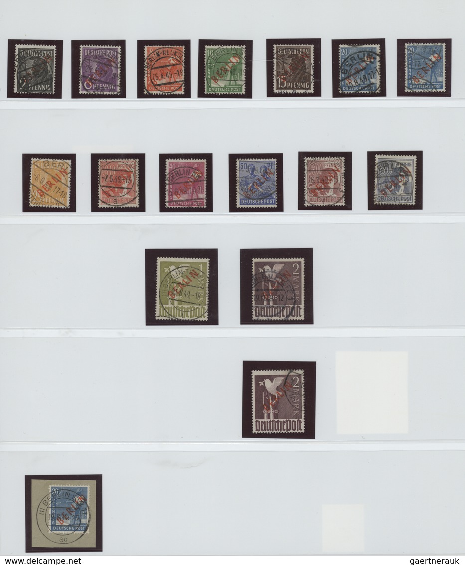 Berlin: 1949/1980, Sauber Rundgestempelte Qualitäts-Sammlung In Zwei Lindner-Ringbindern, Mit Allen - Lettres & Documents