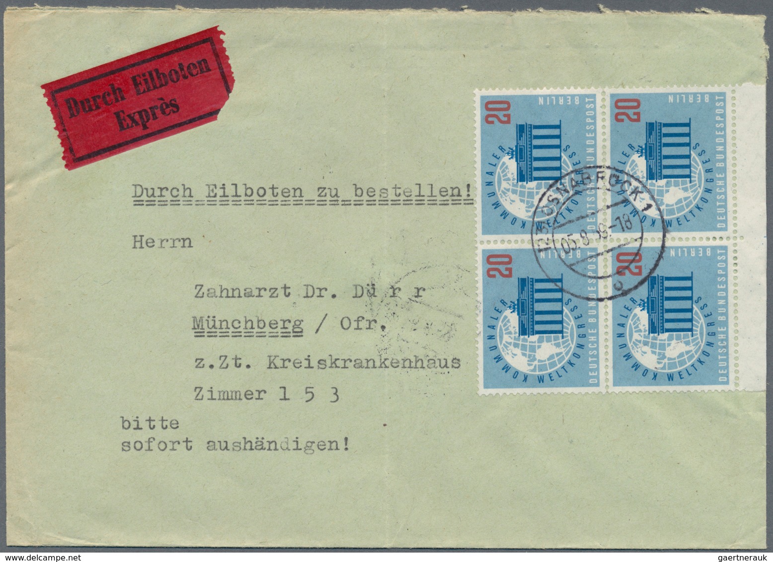 Berlin: 1952/1960, Vielseitiger Posten Von Ca. 195 Briefen Und Karten Aus Alter Familien-Korresponde - Briefe U. Dokumente