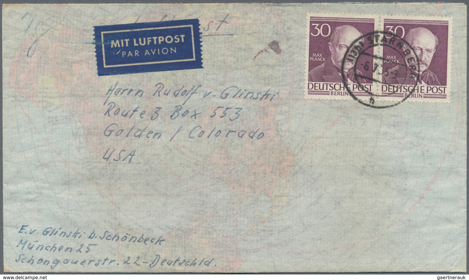 Berlin: 1952/1960, vielseitiger Posten von ca. 195 Briefen und Karten aus alter Familien-Korresponde