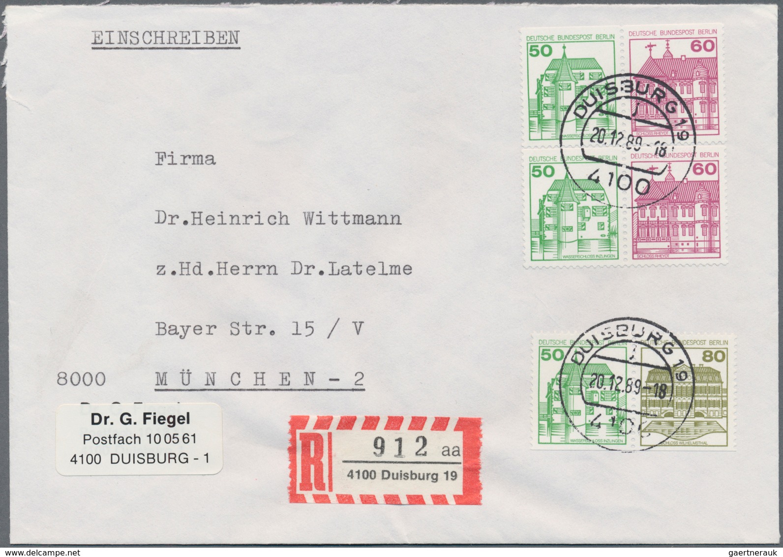 Berlin: 1980/1991 (ca.), Vielseitiger Bestand Von über 250 Briefen Und Karten Aus Firmen-Korresponde - Storia Postale