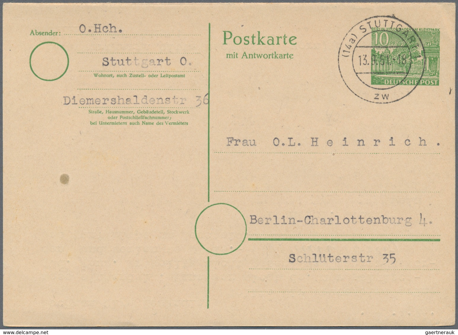 Berlin - Ganzsachen: 1949/1990, Saubere Partie Von Ca. 145 Bedarfsgebrauchten Ganzsachen Mit Text, V - Autres & Non Classés