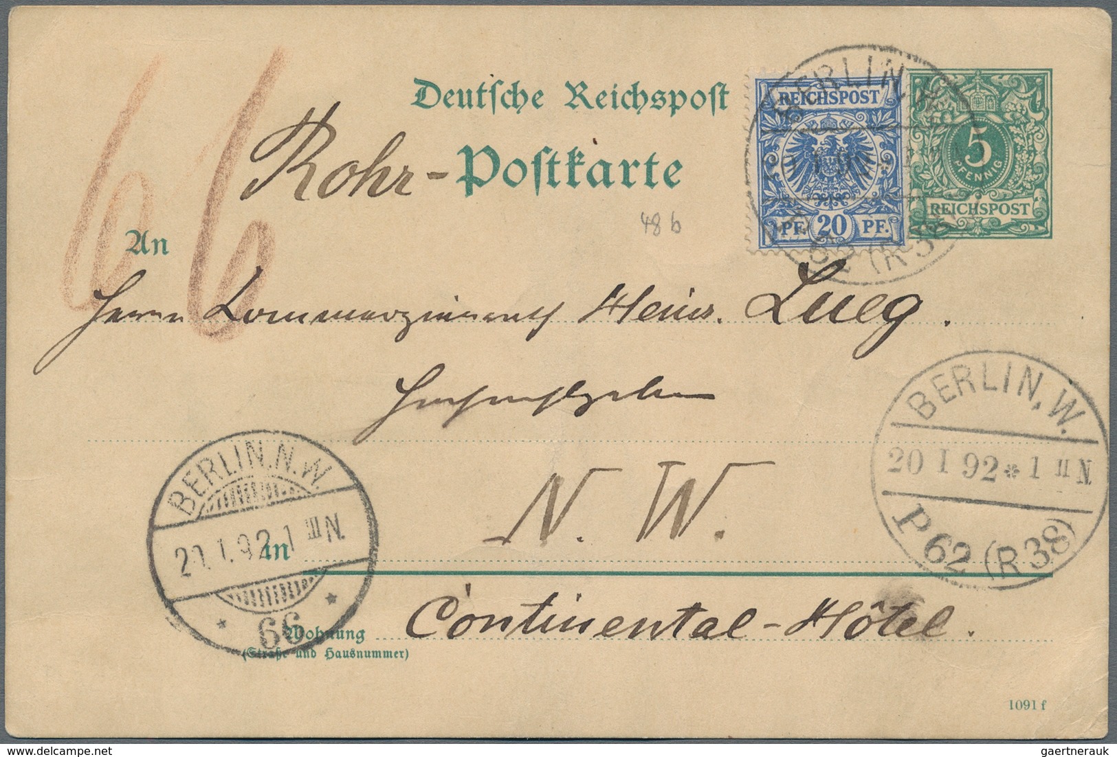 Berlin - Rohrpost: 1884/1919, Interessante Partie Mit 25 Gebrauchten Ganzsachen, Zumeist Amtliche Ro - Sonstige & Ohne Zuordnung