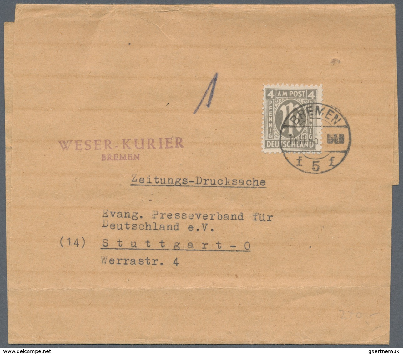 Bizone: 1945/1946, AM-POST, Vielseitiger Bestand Von Ca. 480 Bedarfs-Briefen/-Karten In Sehr Guter V - Autres & Non Classés