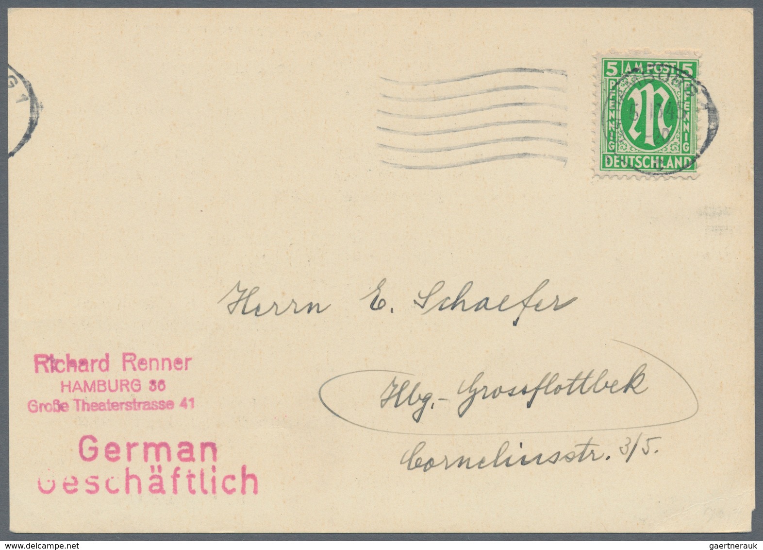 Bizone: 1945/1946, AM-POST, Vielseitiger Bestand Von Ca. 480 Bedarfs-Briefen/-Karten In Sehr Guter V - Sonstige & Ohne Zuordnung