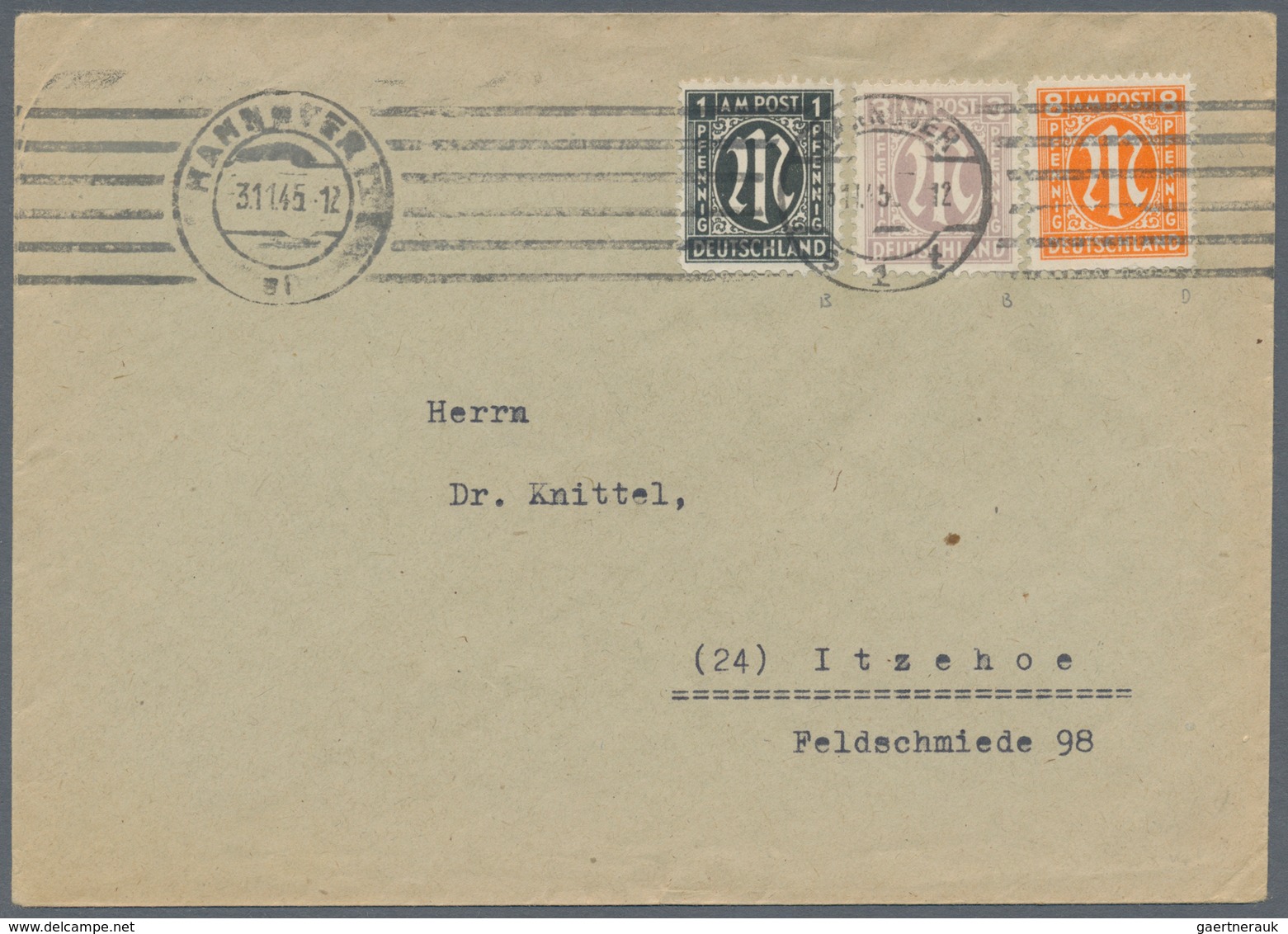 Bizone: 1945/1946, AM-POST, vielseitiger Bestand von ca. 480 Bedarfs-Briefen/-Karten in sehr guter V