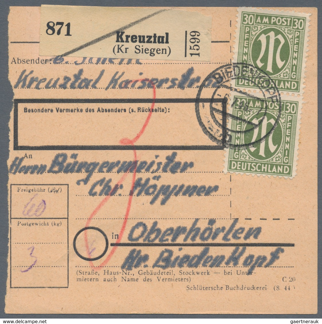 Bizone: 1945/1946, AM-POST, vielseitiger Bestand von ca. 480 Bedarfs-Briefen/-Karten in sehr guter V