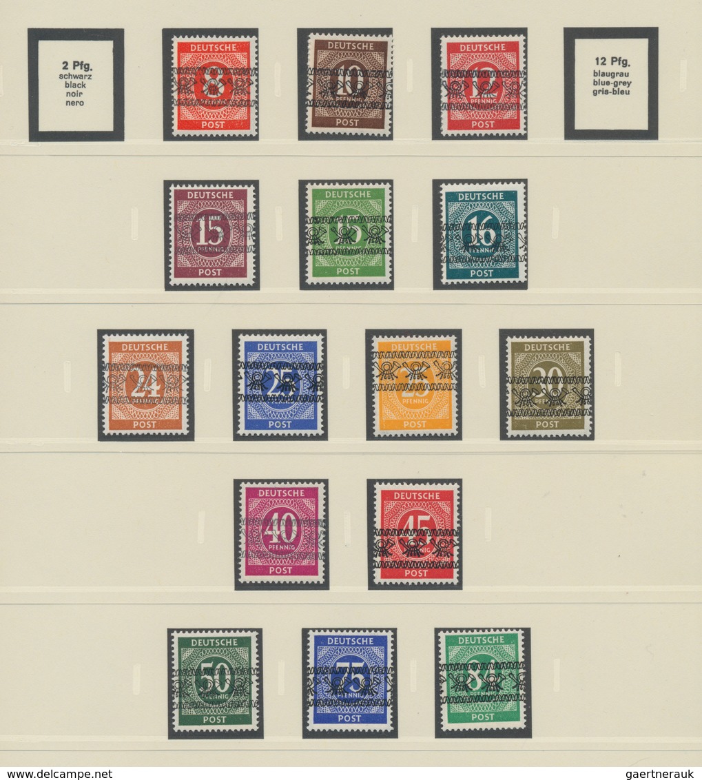 Bizone: 1945/1949, Alliierte Besetzung/Bizone, Saubere Sammlung Auf Safe-dual-Falzlos-Vordruckblätte - Altri & Non Classificati