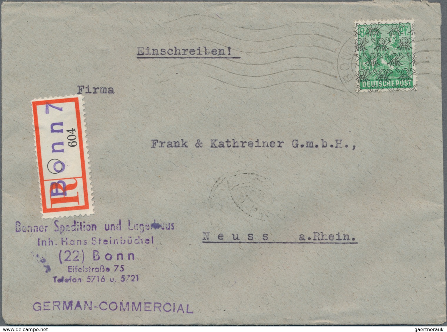 Bundesrepublik Deutschland: 1946/75 Ca. 720 Briefe, Karten, Ganzsachen (incl. GAA Auf Beleg), Dabei - Collections