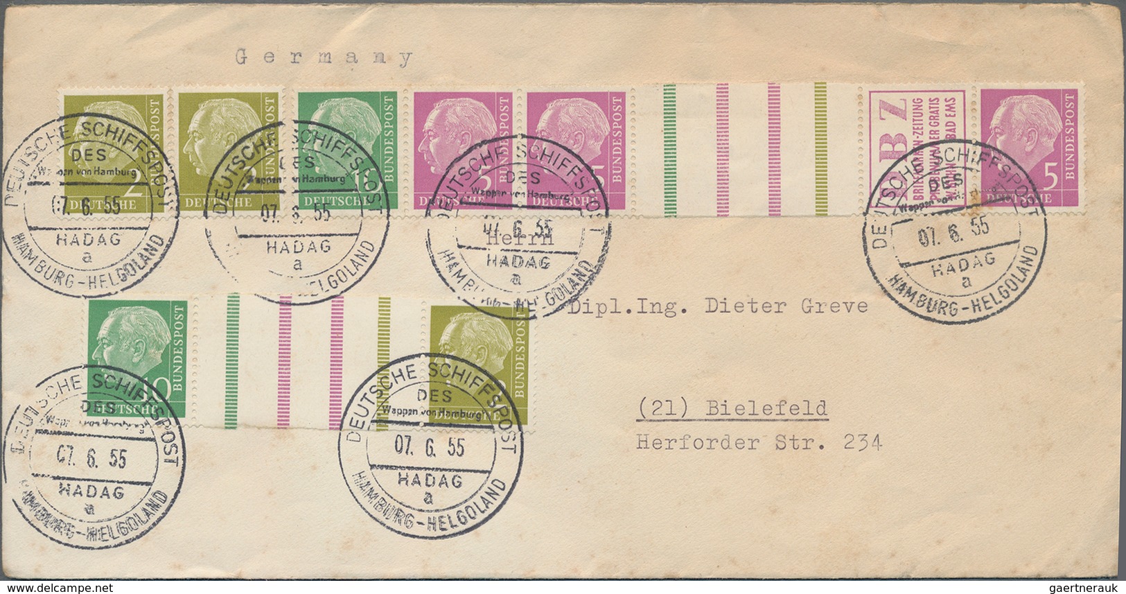 Bundesrepublik Deutschland: 1946/75 Ca. 720 Briefe, Karten, Ganzsachen (incl. GAA Auf Beleg), Dabei - Sammlungen