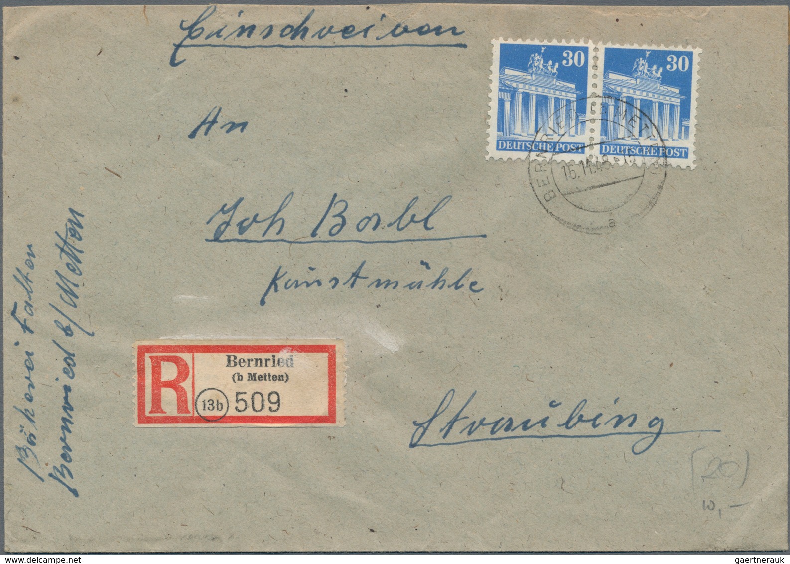 Bundesrepublik Deutschland: 1946/75 Ca. 720 Briefe, Karten, Ganzsachen (incl. GAA Auf Beleg), Dabei - Collections