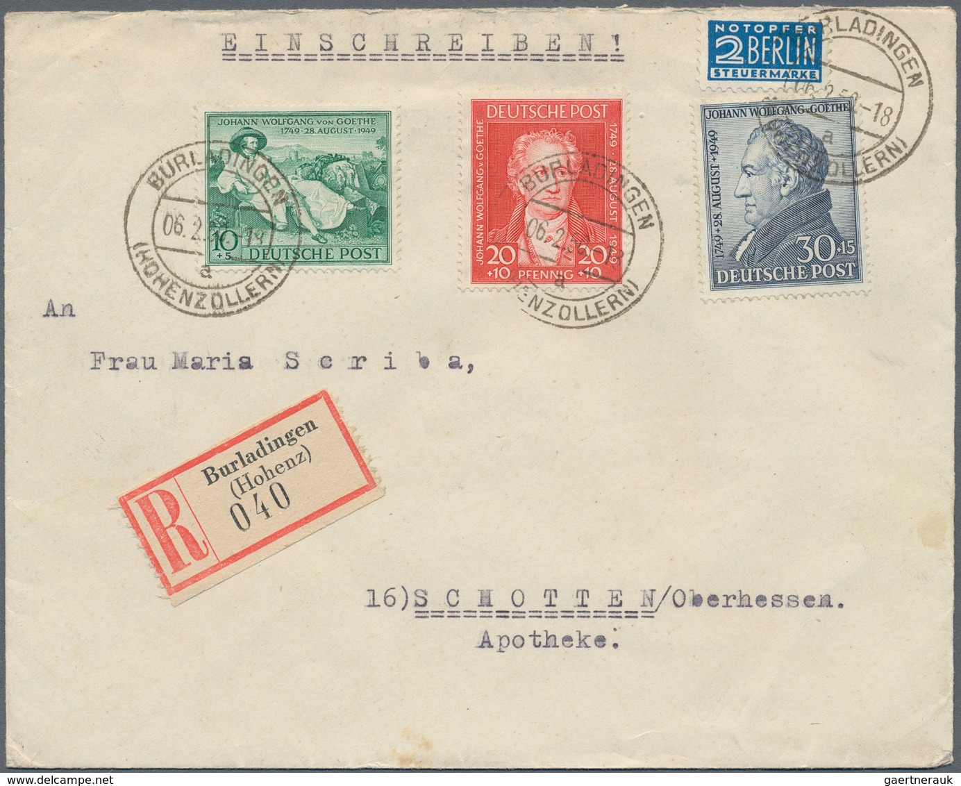 Bundesrepublik Deutschland: 1949/1953, 33 Belege Mit Interessanten Und Besseren Frankaturen Ab Bizon - Collections