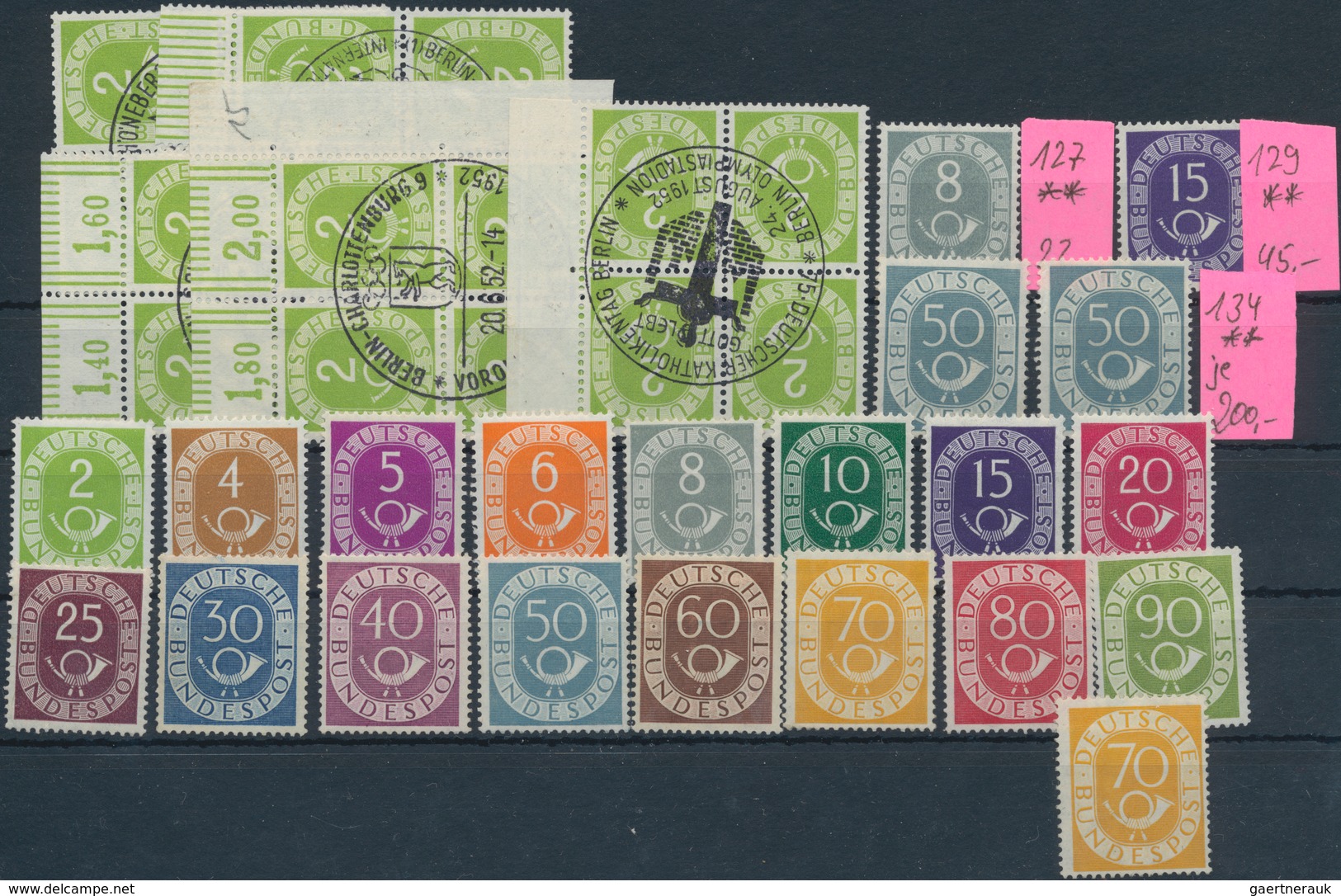 Bundesrepublik Deutschland: 1949/1955, Gut Besetzter Steckkartenposten Mit Nur Mittleren Und Bessere - Collections