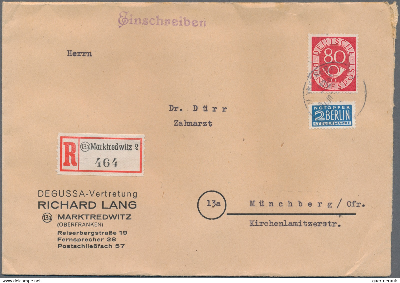 Bundesrepublik Deutschland: 1949/1960, Partie Von 33 Briefen/Karten Mit Dauerserien-Frankaturen Baut - Sammlungen