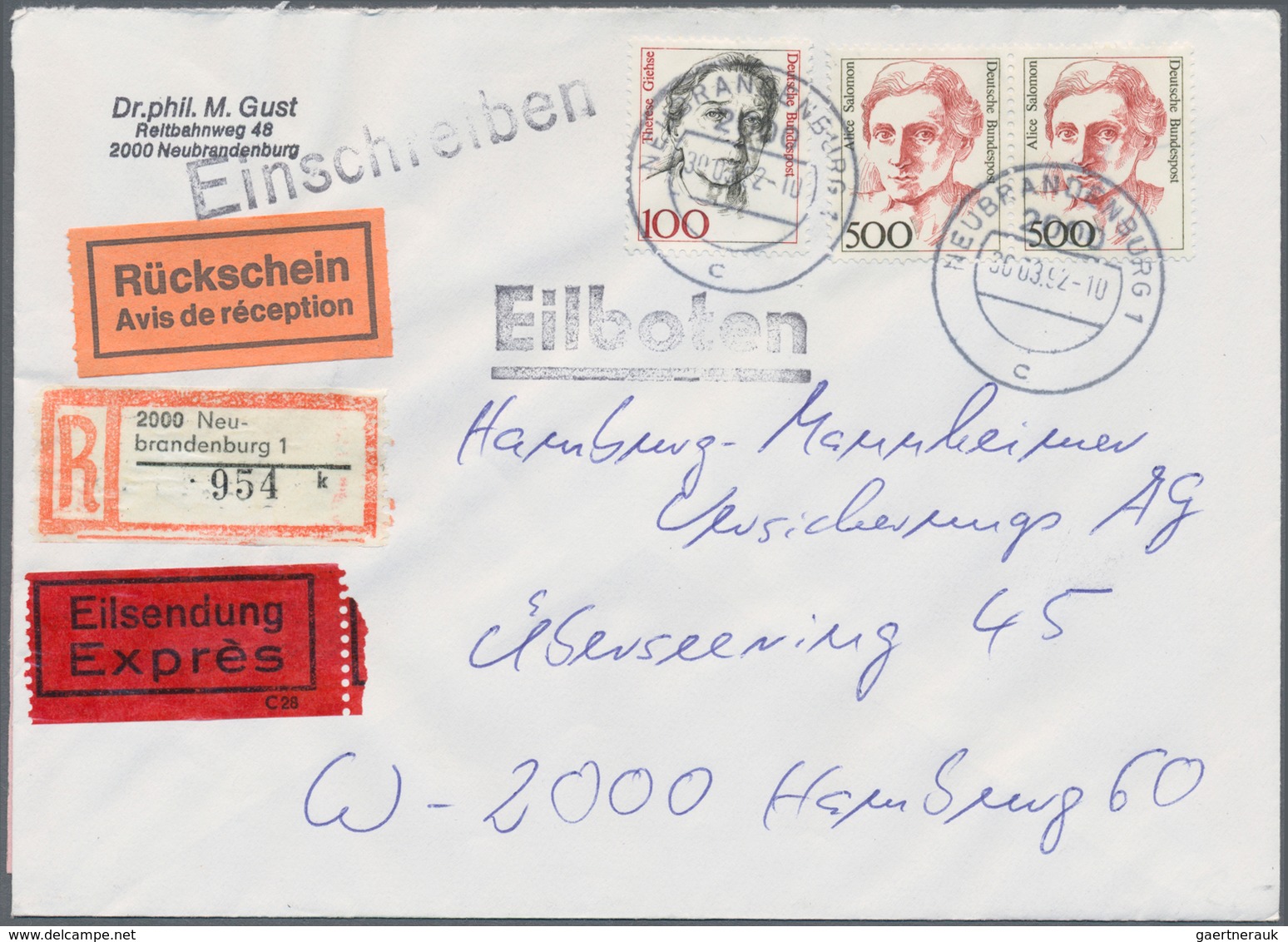 Bundesrepublik Deutschland: 1949/2019, umfassende Sammlung von ca. 4.330 Briefen und Karten, augensc
