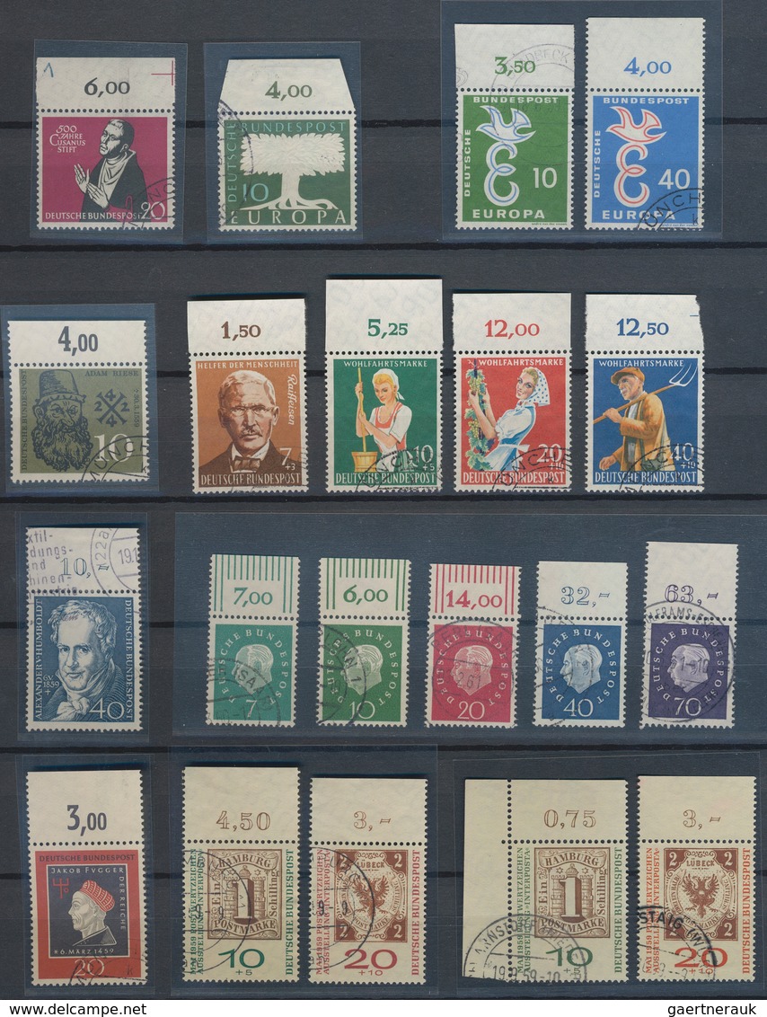 Bundesrepublik Deutschland: 1949/98, Gestempelte Sammlung Mit OBERRAND In 2 Dicken Steckalben, Die A - Sammlungen