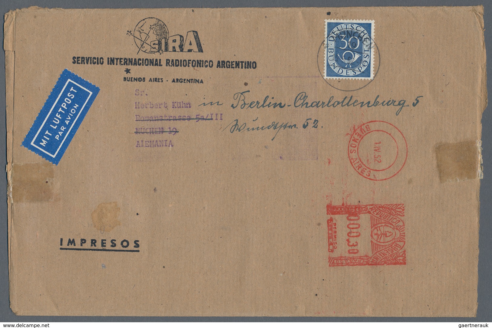 Bundesrepublik Deutschland: 1950/1960 (ca.), Vielseitiger Posten Von Ca. 180 Briefen Und Karten Mit - Sammlungen