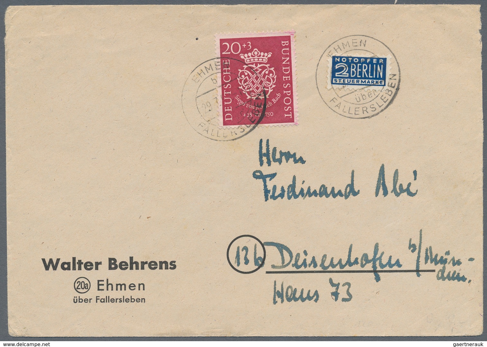 Bundesrepublik Deutschland: 1950/1960 (ca.), vielseitiger Posten von ca. 180 Briefen und Karten mit