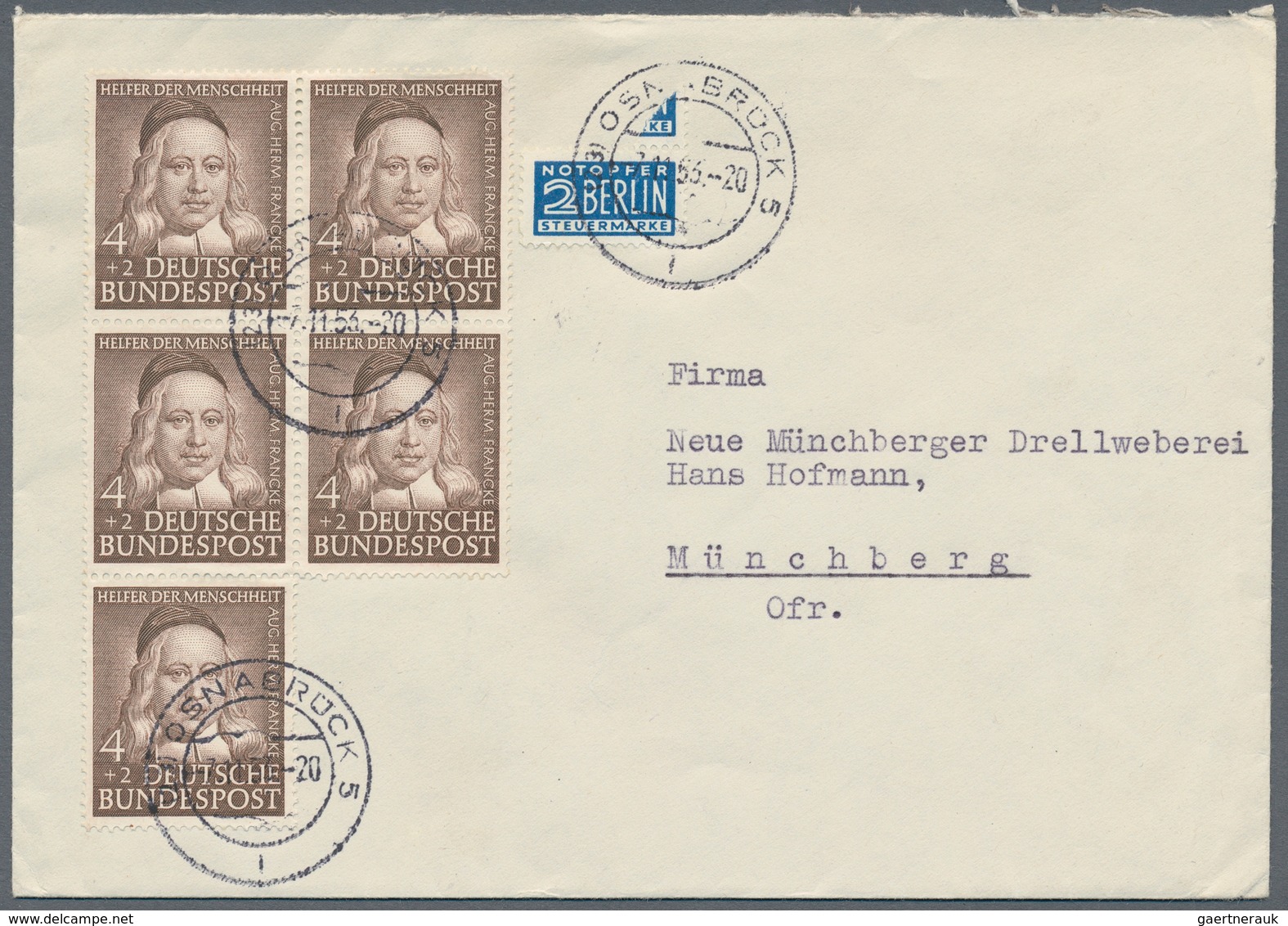 Bundesrepublik Deutschland: 1950/1960 (ca.), vielseitiger Posten von ca. 180 Briefen und Karten mit