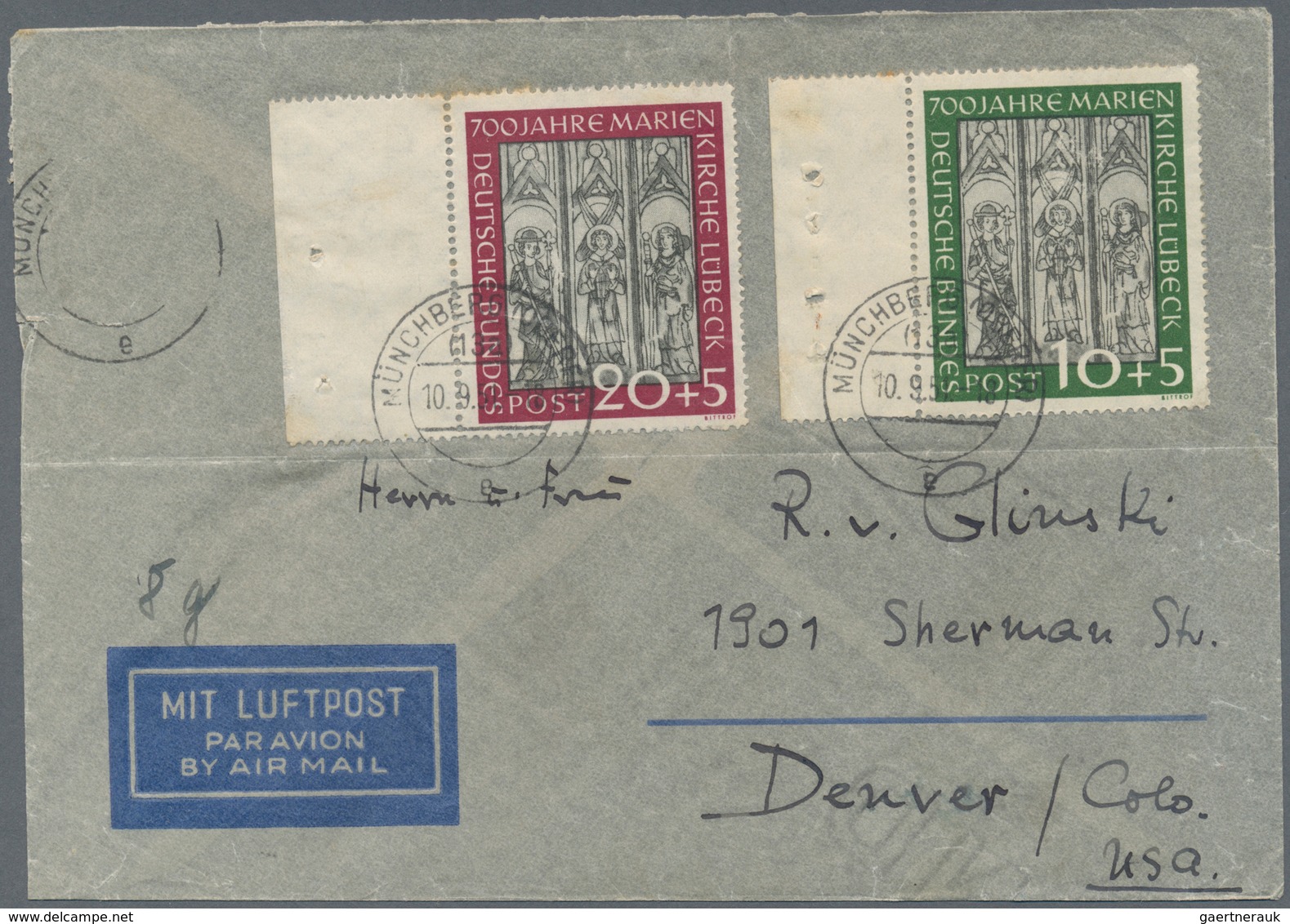 Bundesrepublik Deutschland: 1951/1960, Partie Von 23 Briefen/Karten Mit Sondermarken-Frankaturen (te - Collections