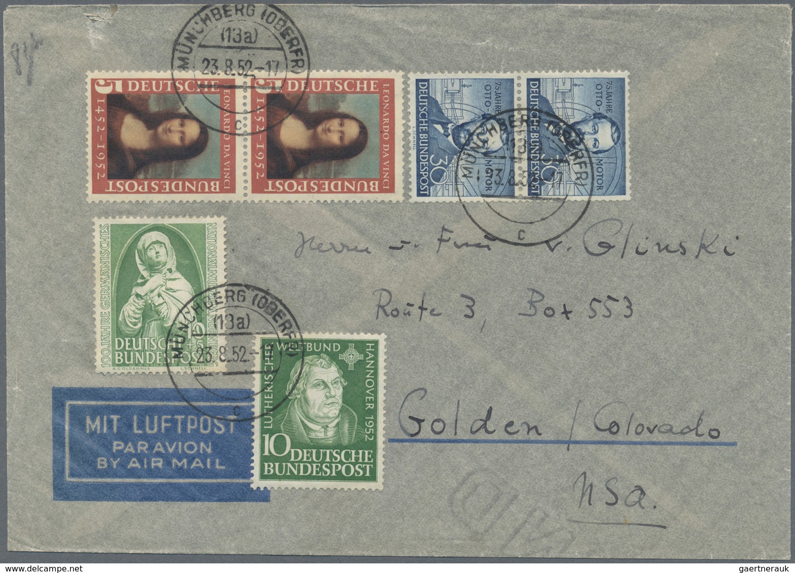 Bundesrepublik Deutschland: 1952/1961, Partie Von 25 Briefen/Karten Mit Sondermarken-Frankaturen (te - Sammlungen