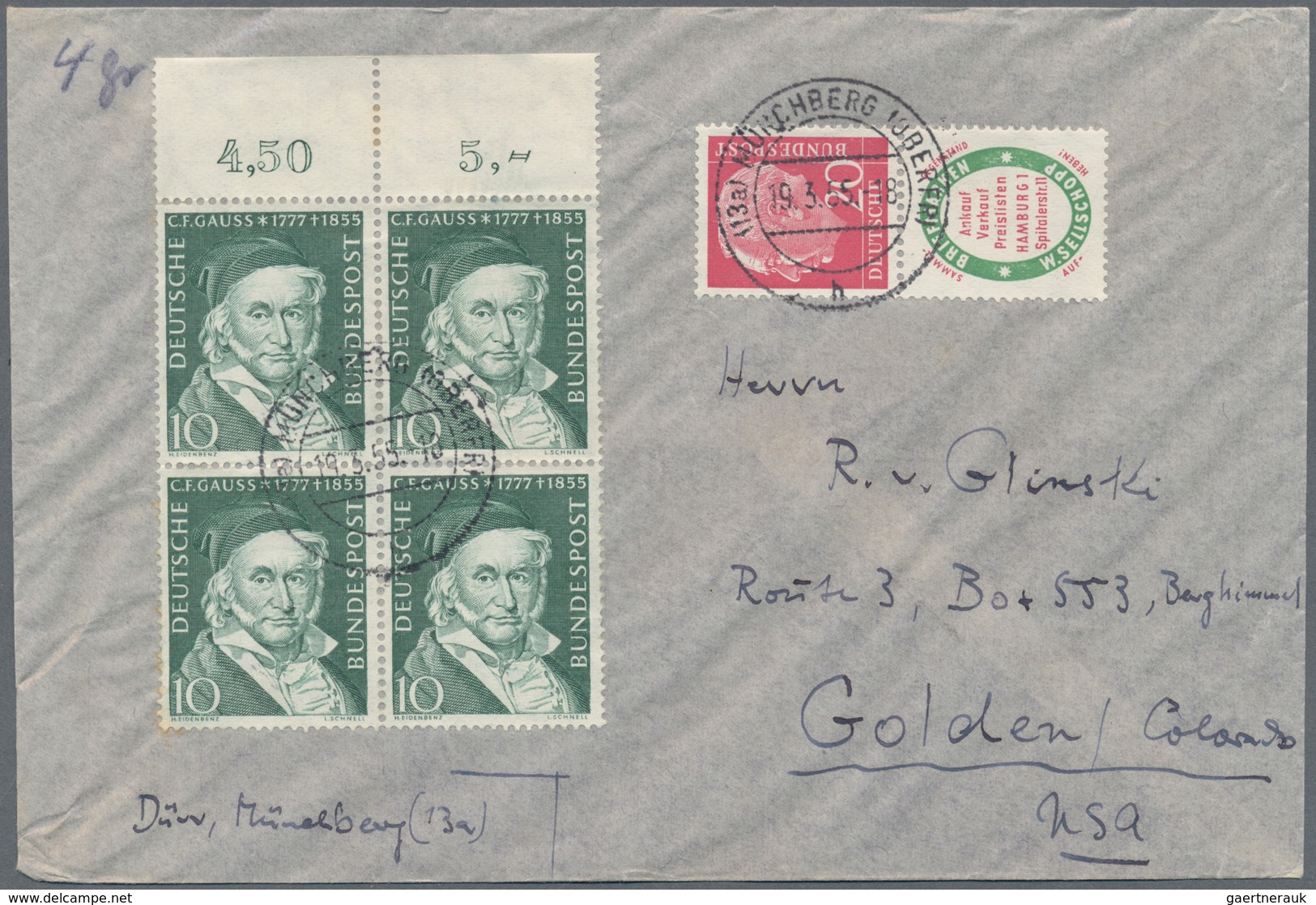 Bundesrepublik Deutschland: 1952/1961, Partie Von 25 Briefen/Karten Mit Sondermarken-Frankaturen (te - Collections