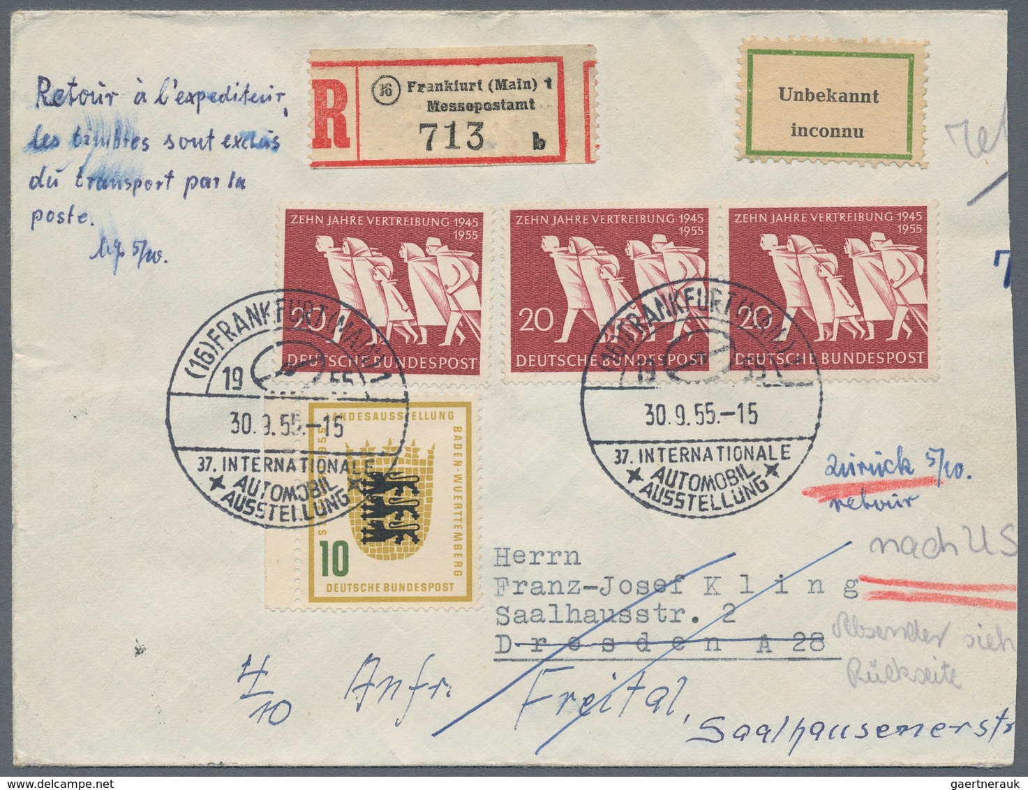 Bundesrepublik Deutschland: 1955/1986, Vielseitige Partie Von Ca. 300 Belegen, Dabei Ca. 35 Postkrie - Collections