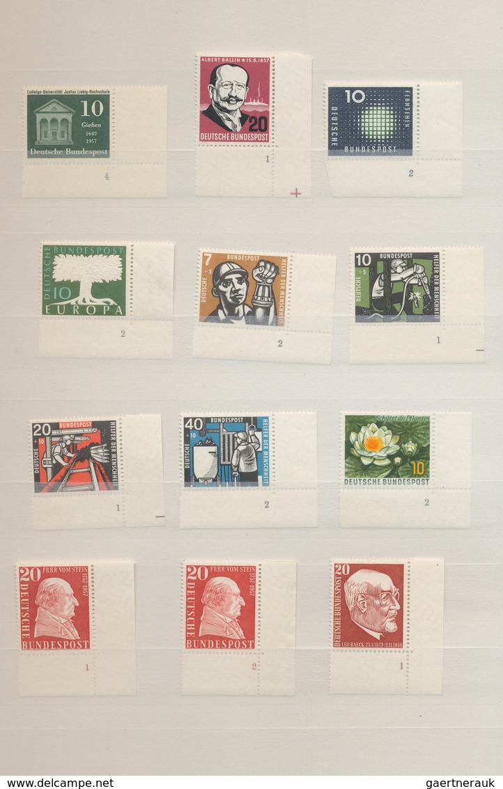 Bundesrepublik Deutschland: 1955/1994, BOGENECKEN, Postfrische Sammlung Von Ca. 1.988 Verschiedenen - Sammlungen