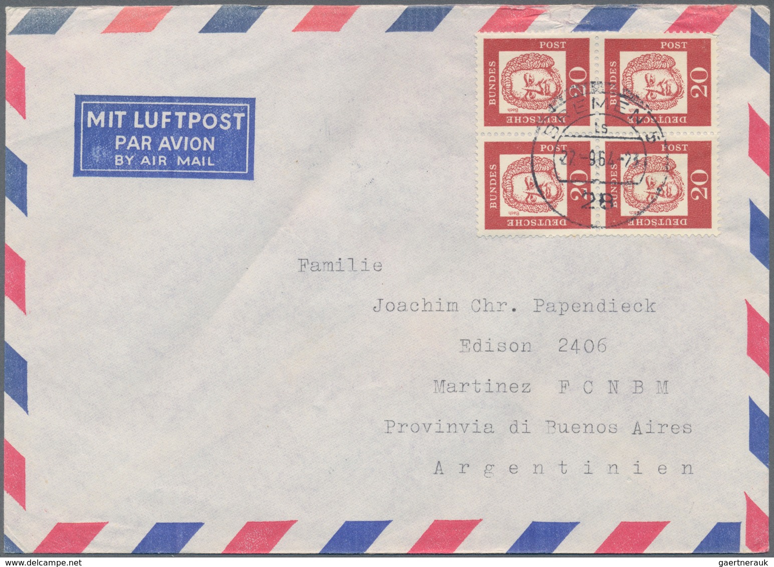 Bundesrepublik Deutschland: 1955/1995, Post Nach Übersee, Vielseitige Partie Von Ca. 68 Briefen Und - Sammlungen