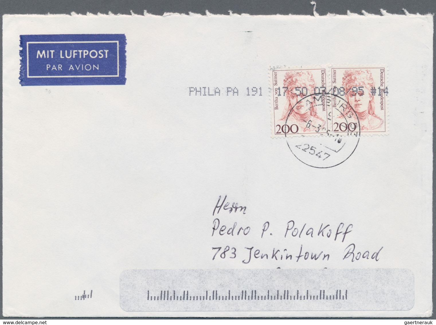 Bundesrepublik Deutschland: 1955/1998, Post Nach Übersee, Vielseitige Partie Von Ca. 69 Briefen Und - Collections