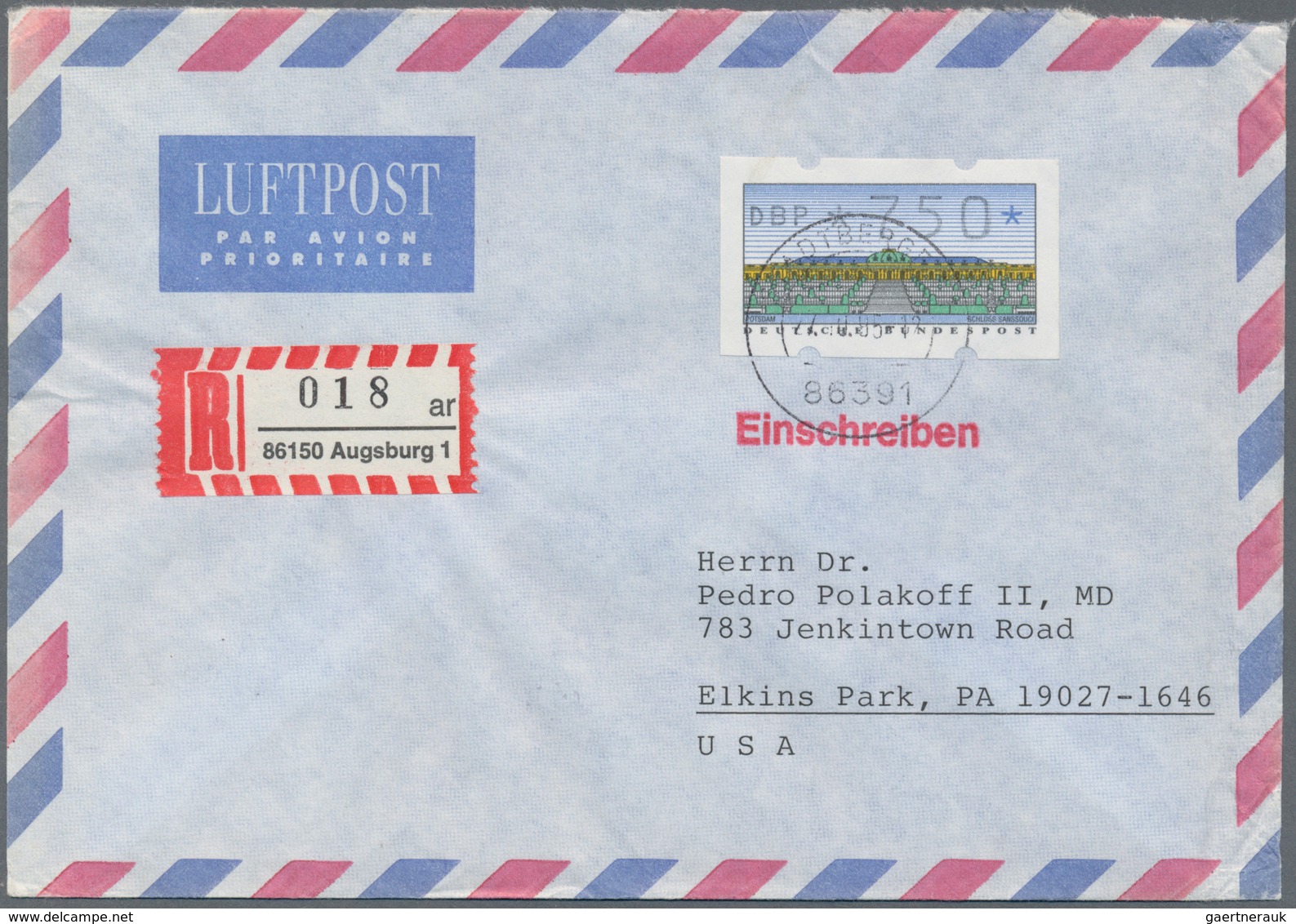 Bundesrepublik Deutschland: 1957/1997, Post Nach Übersee, Vielseitige Partie Von Ca. 70 Briefen Und - Sammlungen