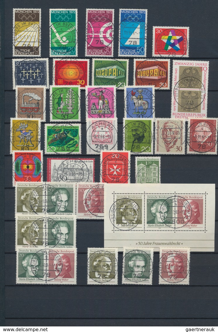 Bundesrepublik Deutschland: 1960/1969, Außergewöhnlich Schön Gestempelte Sammlung Auf Stecktafeln, F - Collections