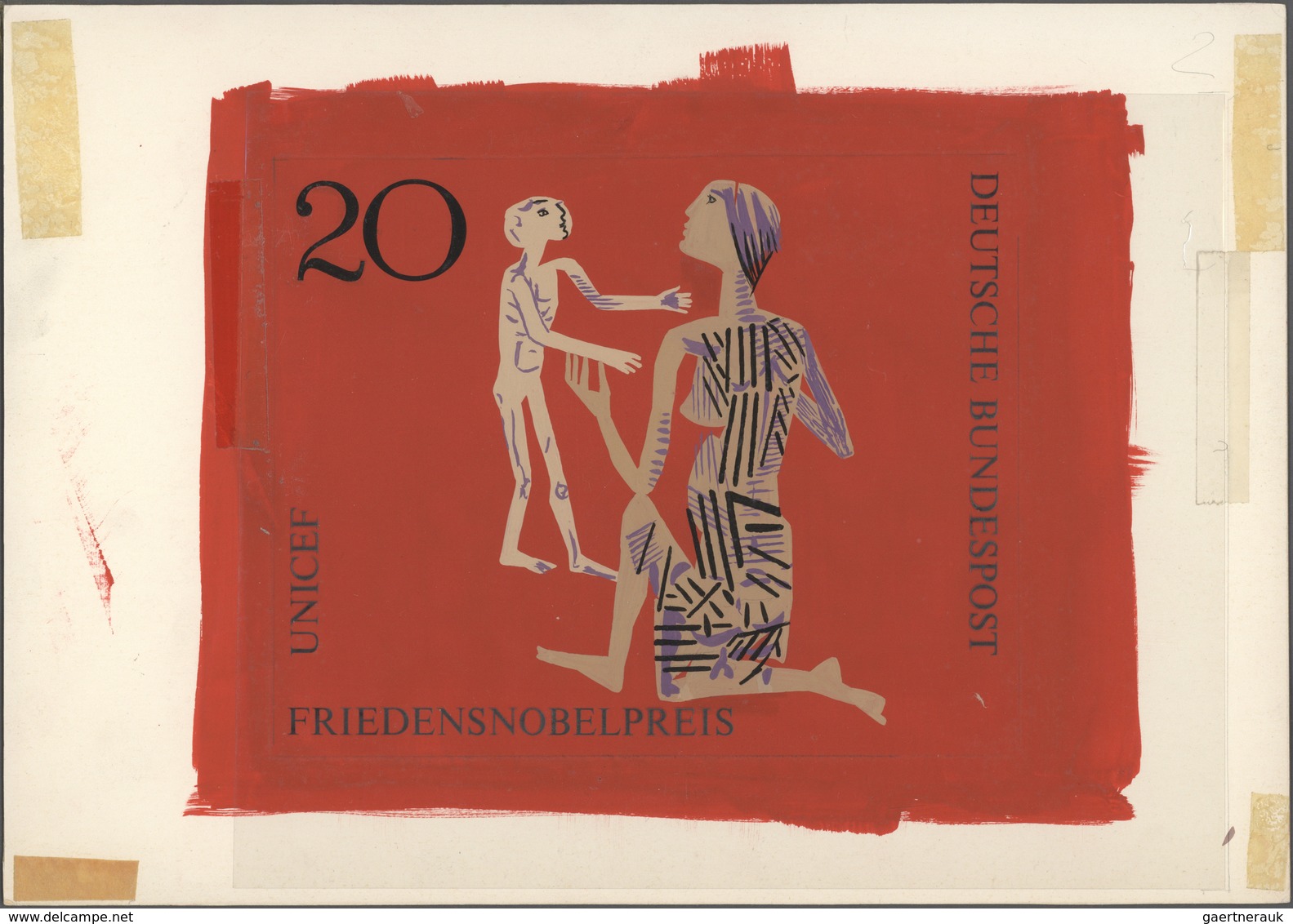 Bundesrepublik Deutschland: 1960er/1980er Jahre, Bestand Von Ca. 70 Großformatigen Künstler-Entwürfe - Collections