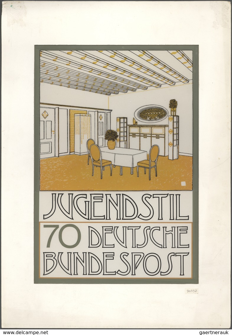 Bundesrepublik Deutschland: 1960er/1980er Jahre, Bestand Von Ca. 70 Großformatigen Künstler-Entwürfe - Collections