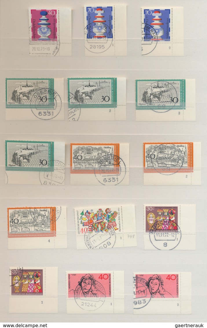 Bundesrepublik Deutschland: 1970/1994, BOGENECKEN, Sauber Rundgestempelte Sammlung Von Ca. 1.664 Ver - Collections